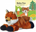 Aurora Mini Flopsi Foxxie 8"" Stuffed Animal & Finger Puppet Storybook – Soft, Cuddly, Unique Orange Fox Plush Toy for All Ages (Fox and Book Set)