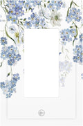 Hydrangea Blue Flowers Watercolor Floral Decorative Outlet Covers 1 Gang Single Rocker Light Switch Cover Plate Wall Plates GFCI Faceplate for Bed Room Living Room Decor