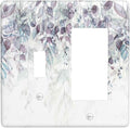 Hazy Leaves Ivy Nature Plants Eucalyptus Leave Outlet Covers 1 Toggle 1 Rocker Combination Decorative Wall Plate Electrical Switch Plates Light Switch Cover Plate for Bedroom Home Decor