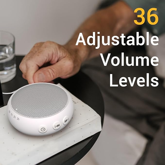 Small Sound Machine Mini White Noise Machine for Baby Kids Adult with 32 Soothing Sounds 32 Volume Levels Sleep Brown Noise Machine for Travel Office Privacy with 4 Timer & Memory