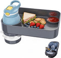 Kids Car Seat Tray, Travel Tray with Cup Holder for Toddler Baby, Kids Car Seat Food Snack Organizer for Road Trip, Stroller Snack Organizer Travel Must Haves Toddler Must Haves (Dark Gray, 1PCS)