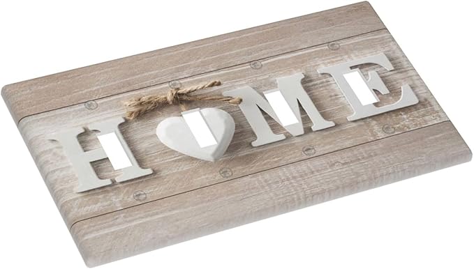 Farm Country Love Home Wood Print Decorative 4 Gang Quad Toggle Light Switch Cover Electric Large Size Quadruple Faceplate Decorative Switch Face Wallplate