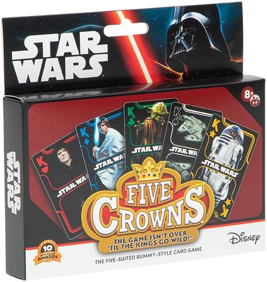 Five Crowns Card Games Star Wars – Family Games Night - Card Games for Families - Multi-Player - Star Wars Toys - Travel Games - Playing Cards - Family Activities