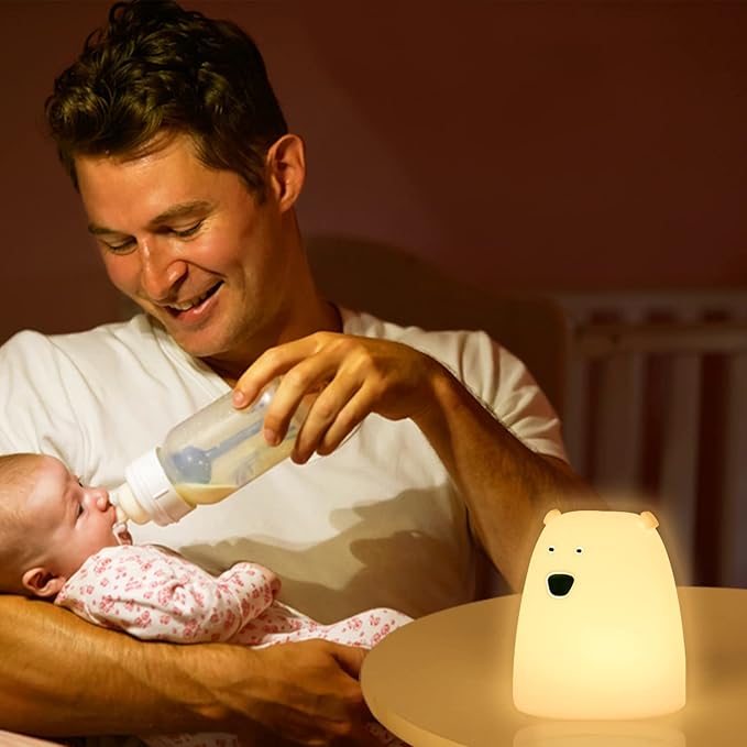 ZKLiLi Night Light for Kids Lamp, 16 Colors Lamp Cute, Dimmable Baby Night Lights for Nursery,Silicone Rechargeable Nightlight for Kids Room, Kawaii Room Decor (GJDB01)