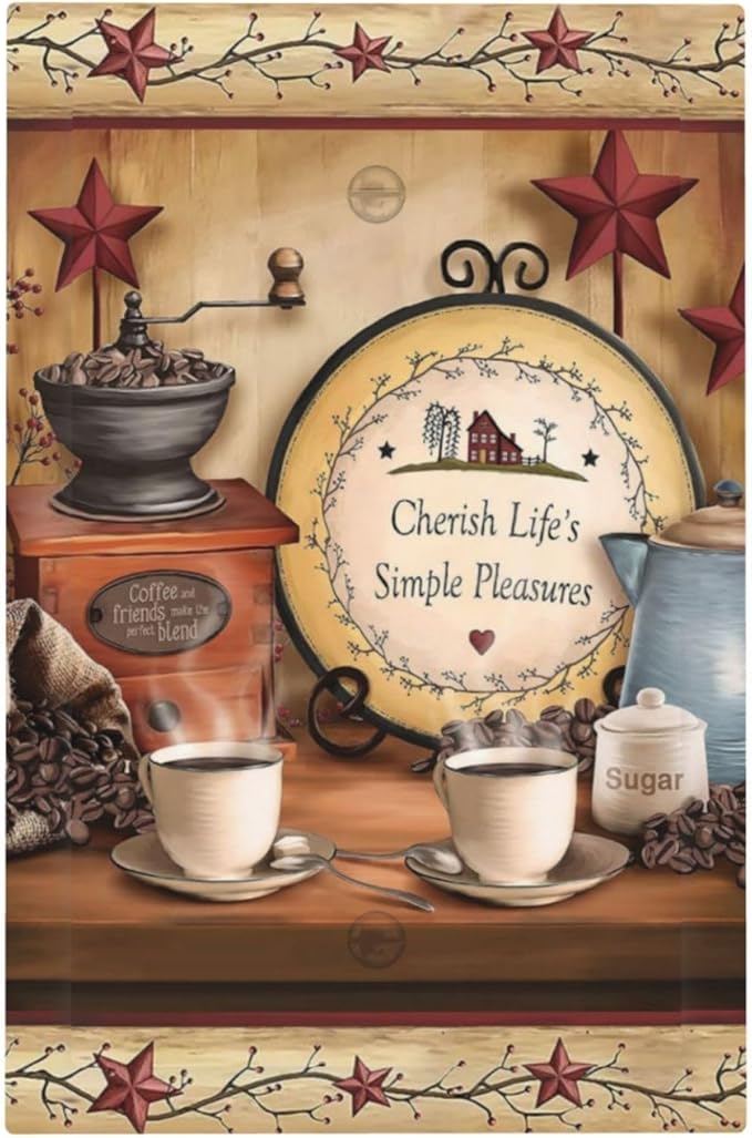 Country Life Kitchen Texas Star Decorative 1 Gang No Device Blank Wall Plate Bar Coffee Beans Cafe Cup Clock Oversize Electric Unused Receptacle Decorator/Gfci Light Outlets/Switches Face Plate Cover