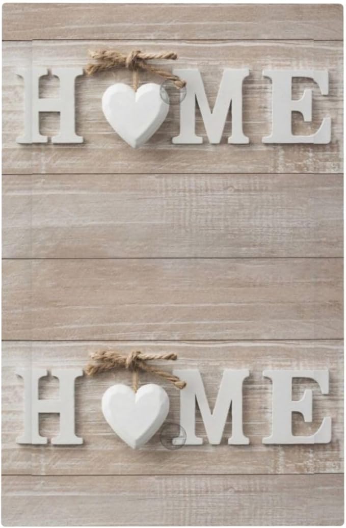Farm White/Brown Wood Sweet Home Decorative 1 Gang No Device Blank Wall Plate Oversize Rustic Country Wooden Letters Electric Unused Receptacle Decorator/Gfci Light Outlets/Switches Face Plate Cover