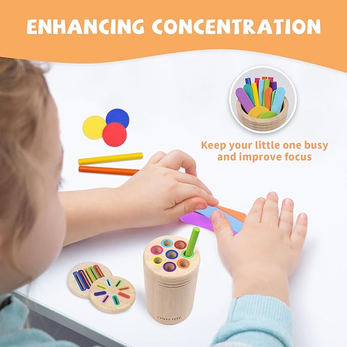 YHHYTOY Montessori Toys for 2 3 4 Years Old, 3 in 1 Educational Sensory Color Sorting Toys for Toddlers 1-3, Fine Motor Skills Preschool Learning Activities, 2 3 4 Year Old Girls Boys Birthday Gifts