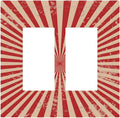 Retro Circus Sparkling Red White Lines Mid Century Decorative Outlet Covers 2 Gang Double GFCI Rocker Electrical Wall Panels Light Switch Cover Plate for Farmhouse Home Decor