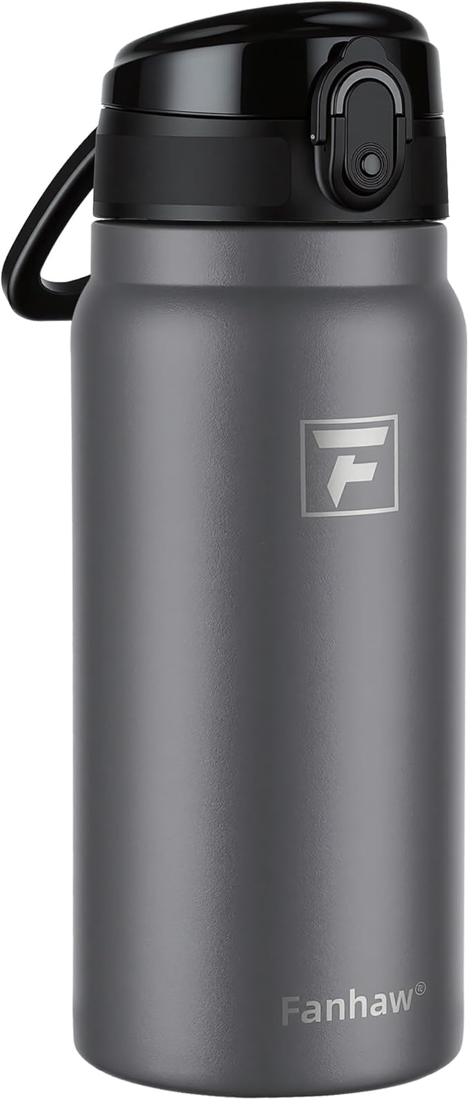 Fanhaw 20 Oz Insulated Stainless Steel Water Bottle with Chug Lid – Wide Mouth, Leak-Proof, BPA-Free – Ideal for Kids, Adults, Sports, Gym, and Outdoor Use (Gray)
