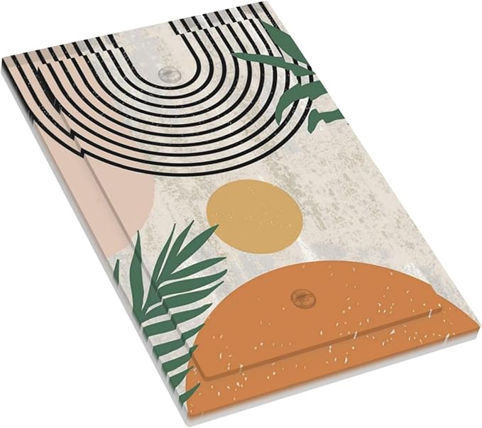 Vintage Orange Modern Abstract Mid Century Geometric Boho Bohemian Sun Aesthetic Art 1-Gang No Device Blank Wallplate Jumbo Size Unused Outlet and Light Switch Cover Decorative Plug Face Plate Cover