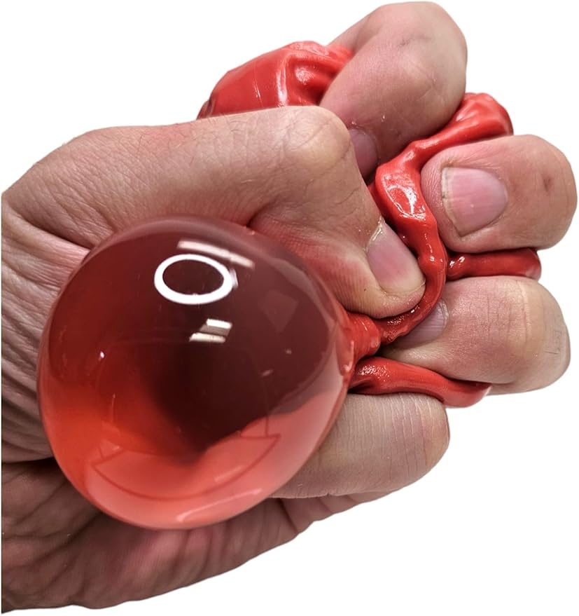 Brain Splat Ball (2.75 inch) (2 Brain Balls) Unique Design Gel Party Favor and Game Prize for Throwing and Stress Relief Squeeze Toy (2)