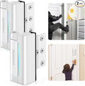 Home Security Door Locks 2 Pack, Metal Door Reinforcement Locks, 3" Withstands 1000 lbs of Impact for Inward Swing Doors, Defender Door Locks for Kids Safety, Prevent Unauthorized Entry (White)