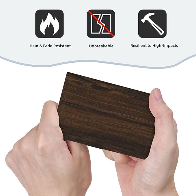 Light Switch Cover Plate Dark Brown Wood Grain Rustic Country Wooden 1 Gang Blank No Device Decorative Outlet Covers Electrical Wall Plate Switchplate for Farmhouse Home Decor