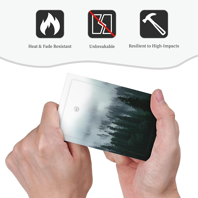 Forest Pine Forest Foggy Mountain Natural Scenery Light Switch Cover Plate 1 Gang No Device Blank Electrical Wall Plates Faceplate Decorative Switch Plate for Bed Room Living Room Decor