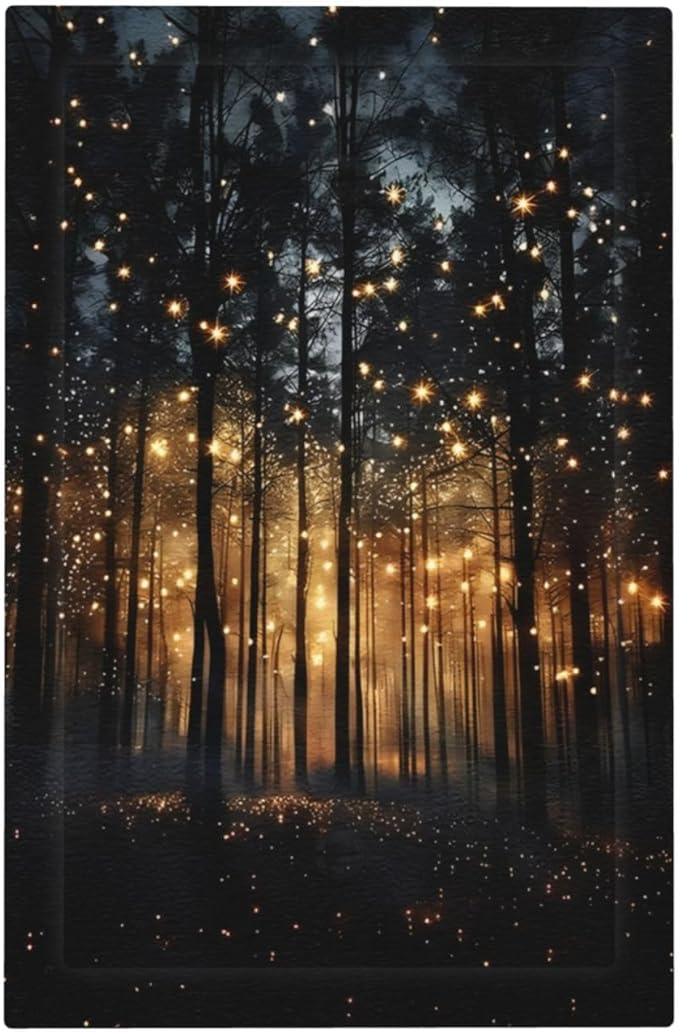 Whimsical Nature Enchanted Forest Landscape Light Switch Cover Plate 1 Gang No Device Blank Electrical Wall Plates Faceplate Decorative Switch Plate Covers for Bedroom Living Room Decor