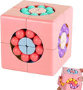 YUDANSI Magic Bean Cube Toy, Rotating Magic Bean Puzzle& Fidget Spinner 2-in-1, Rotating Magical Cube Fidgets Gift for Kids Boys Girls Age 3+, 5-7, 8-12, Brain Teaser Fingertip Toys for Teens Adults