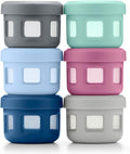 Ello Reusable Condiment Containers 4oz each with Screw-on Leak Proof Lid | Perfect for Salad Dressing Sauce Dips Lunchbox Picnic Travel Bento Box | BPA-Free | Dishwasher Safe