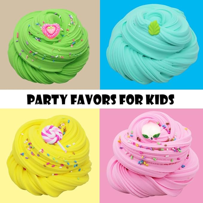 Butte Slime Kit 11 Pack Party Favor for Kids, Color and Texture Experience, Stress Relief Toy for Girls and Boys