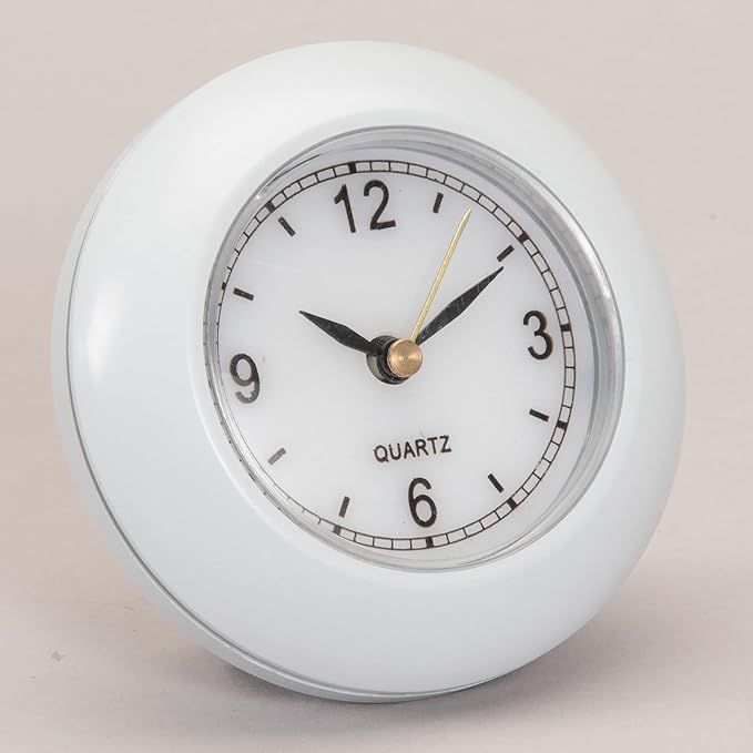 Bits and Pieces Plug in Night Light with Clock - Glow in The Dark, Bathroom Night Light, Battery Backup, Energy Efficient, 3" Analog Clock Face High Visibility - Nightlight for Kids Room