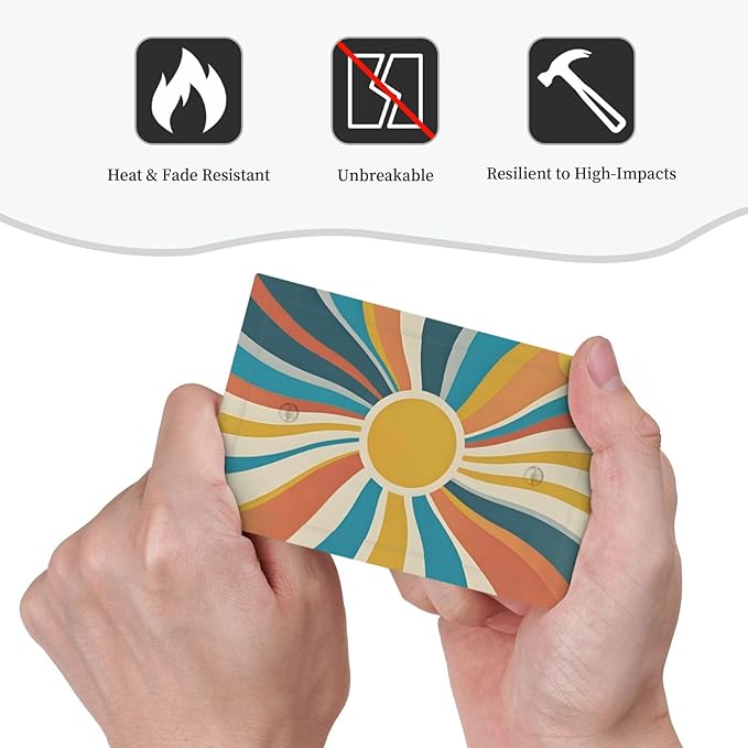 Decorative Blank Wall Plate with Retro Mid-Century Modern Sunburst Motif Design Single Gang No Device Outlet Covers 1 Gang Light Switch Covers for Abstract Teal/Yellow/Orange Wall Decor