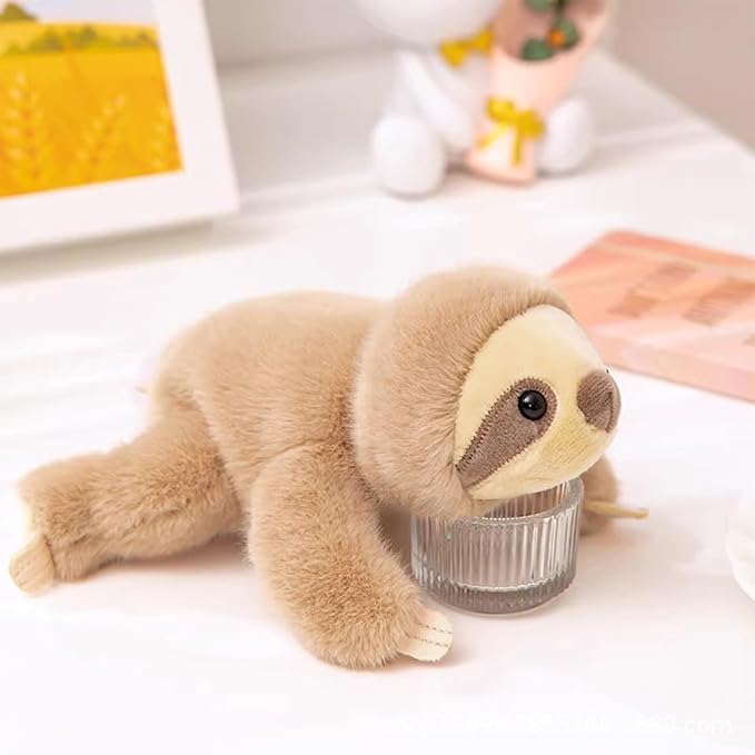 PEACH CAT Sloth Stuffed Animal Cute Plushies Small Plush Toys Gifts for Kids Brown