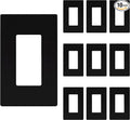 TG Matte Black Screwless Decorator Wall Plates, 1-Gang 4.50" × 2.75" Outlet Covers, Unbreakable Thermoplastic Faceplate for Outlet or Switch, UL Listed, 10 Pack