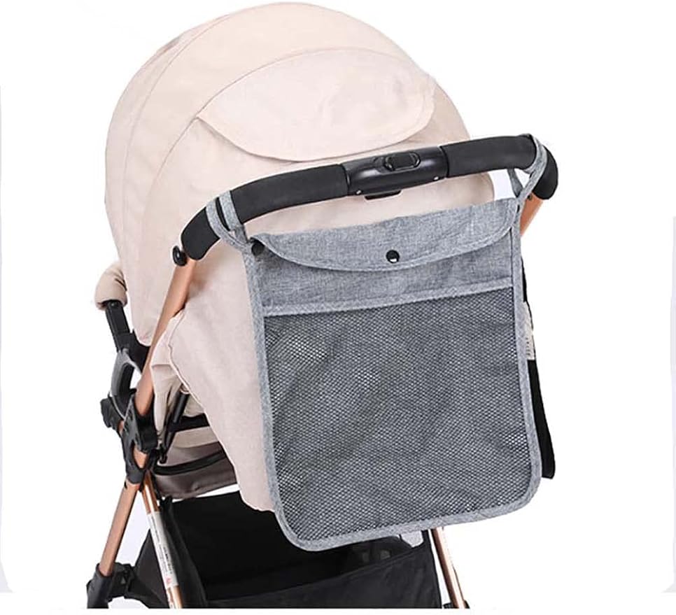 Baby Stroller Organizer Grey Infant Toddle Mesh Stroller Organizer,Detachable Straps easy hang on strollers (Grey)