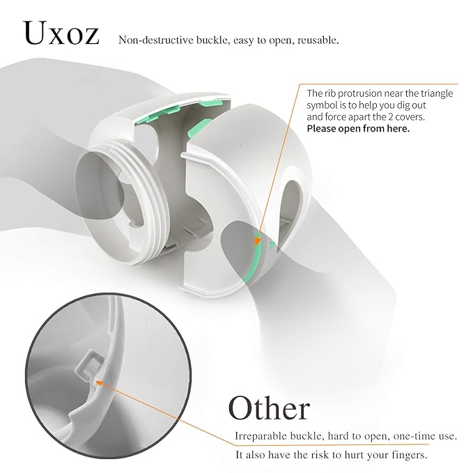Door Knob Safety Cover, 4 Pack Baby Safety Door Handle Cover, Screw Thread Design, Reusable, Reliable Solution to Prevent Kids from Popping Off the Covers