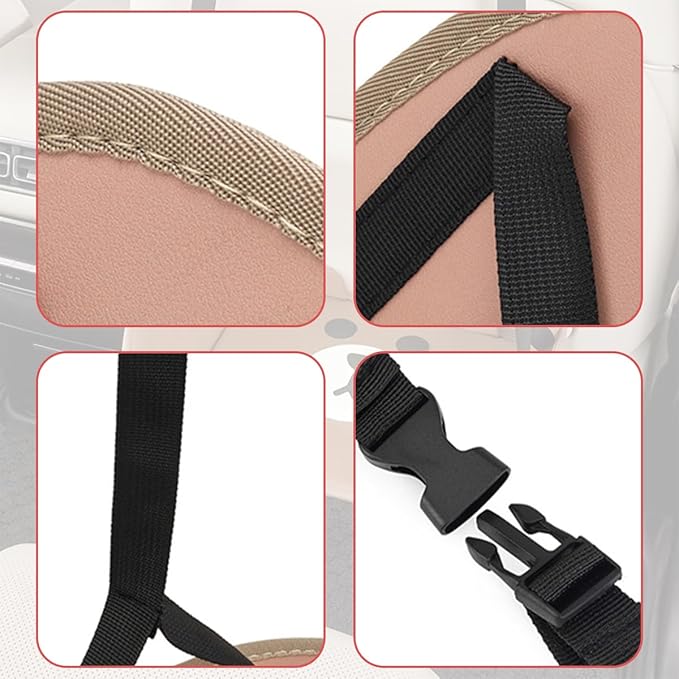 Zpana Car Foot Hammock, Adjustable Vehicle Headrest Seatback Travel Essentials for Foot Rest, Portable No Collapse Thickened Automotive Feet Relax Hammock, Universal for SUV RV Truck (Style B)