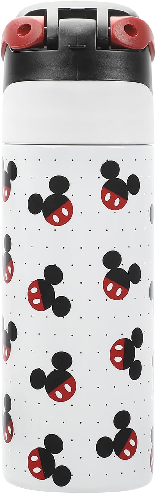 Mickey Mouse Classic Mickey Ears All-Over Print White 24 Oz Stainless Steel Water Bottle