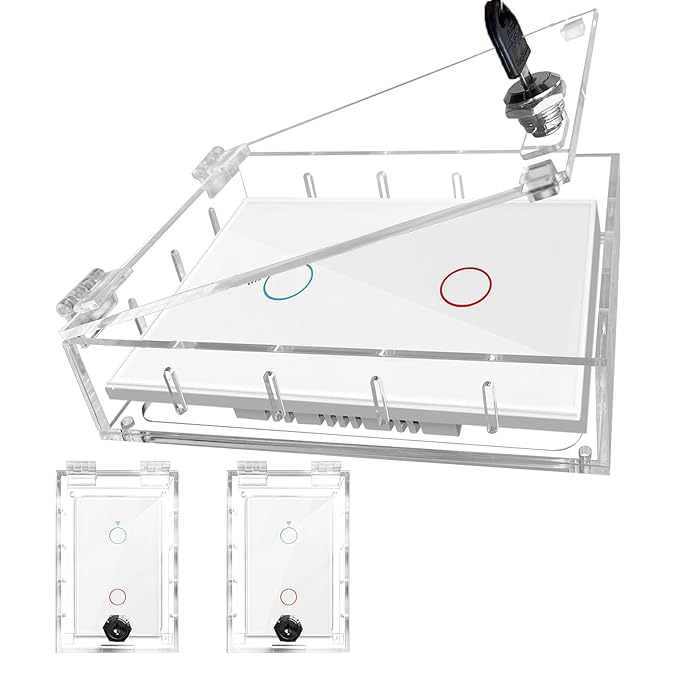 Switch Cover,Baby Proof Light Outlet Covers,Child Safety Switch Plate Guard,Wall Plug Box,Kids Electrical Protector Box Fits All Outlet 4.95" H X 3.35" W X 1.77" D or Smaller (2 Pack)