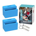 Morlike Silicone Seatbelt Secure Buckle Safety Cover Lock (BLUE2-2 PCAK)