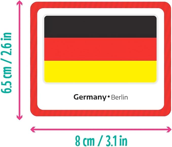 Menique Flags of Europe Memory Matching Game – 100 Cards (50 Pairs) with Flag, Country & Capital – Educational Geography Game for Kids and Adults