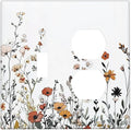 Wallplates Vintage Wildflower Colorful Plants Floral 1 Toggle 1 Duplex Switch Plate Electrical Gfci Faceplate Decorative Light Switch Covers For Bed Room Living Room Decor