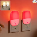 echosari 670nm Red & Warm White Light Night Light for Sleep, 2 Pack Red Night Lights with Dusk to Dawn Sensor, LED Night Light Plug into Wall for Baby Nursery Kids Adults Bathroom Bedroom