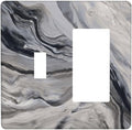 Grey And White Marble Abstract Art Print Outlet Covers 1 Toggle 1 Rocker Combination Decorative Wall Plate Electrical Switch Plates Light Switch Cover Plate for Bathroom Kitchen Decor