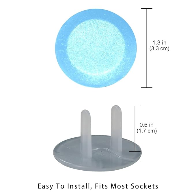 Pure Light Blue Sky Color Pattern Outlet Covers for Electrical Power Baby Proofing Wall Socket Protector Child Proof Outlet Protector - Electrical Insulation