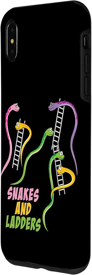 iPhone XS Max Snakes and Ladders Humor Board Game Gamer Womens Men Kids Case
