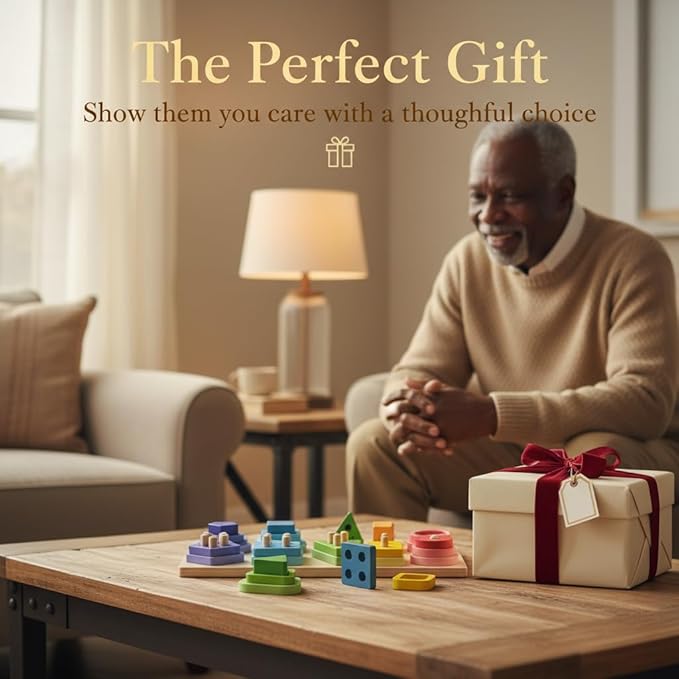 Dementia Activities for Seniors – Color and Shape Cognitive Board, Ideal Gifts for People with Dementia, Alzheimer's Products for Elderly