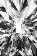 Sparkling Diamond Cut 1-Gang Toggle Light Switch Plate, Crystal Glam Decorative Wall Plate for Bedroom & Living Room Decor Bathroom Decor
