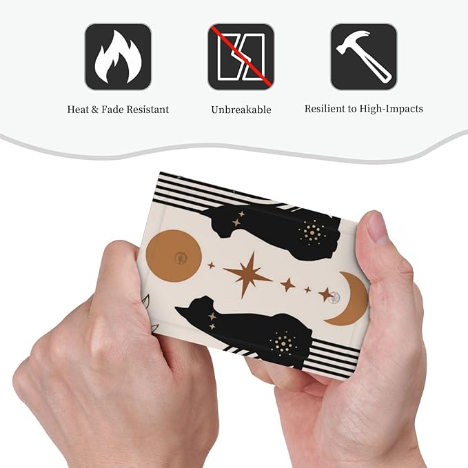 Funny Kids Black Mid Century Boho Cat 1-Gang No Device Decorative Blank Receptacle Wall Plate Outlet Cover Abstract Moon Phase Art Light Switch Electrical Face Plate Cover for Unused Outlets/Switches