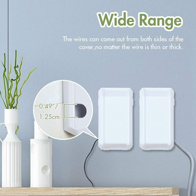 EUDEMON Baby Safety Electrical Outlet Cover Box Childproof Large Plug Cover for Babyproofing Outlets Easy to Install & Use (1 Pack,White)