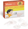 Vmaisi 38 Pieces Clear Outlet Covers Baby Proofing - Electrical Safety ChildProof Plug Protector - (Clear, 38 Pack)