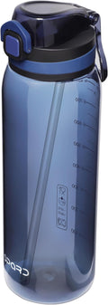 Opard Peak 1000 ml/32 oz Water Bottle with Straw Cap, BPA-Free, Leak Proof Flip Top Bottle