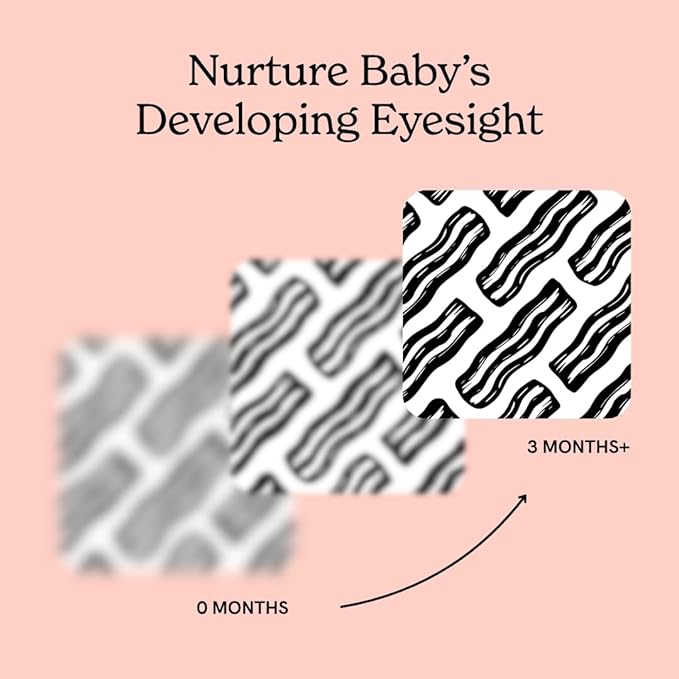 Chunky Deli Breakfast for Baby High-Contrast Art Cards Black and White Newborn Vision Tracking Flash Cards for Tummy Time Food Themed Infant Toys 0-6+ Months