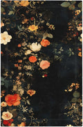Vintage Orange Pink Black Roses Floral Flower Light Switch Cover Plate 1 Gang No Device Blank Electrical Wall Plates Faceplate Decorative Switch Plate Covers for Farmhouse Bedroom Decor