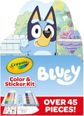 Crayola Bluey Art Kit for Kids (45pcs), Bluey Coloring Book Pages & Stickers for Kids, Arts & Crafts Set, Toys for Girls & Boys, Gift, 4+