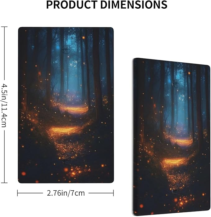 Decorative Art Light Switch Covers Enchanted Glowing Forest 1 Gang No Device Blank Switchplate Electrical Faceplate for Home Decor