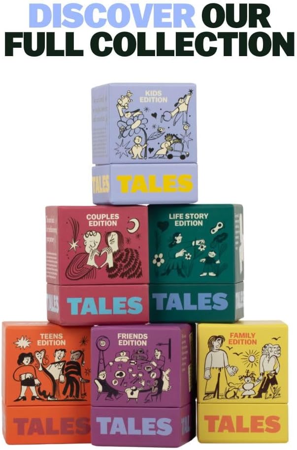 TALES 150 Conversation Cards, Friends Edition, Fun Friend Games for Adults, Teens, Kids, Perfect for Parties, Game Nights, Gifts & Gatherings, Conversations with Friends, Meaningful Connections