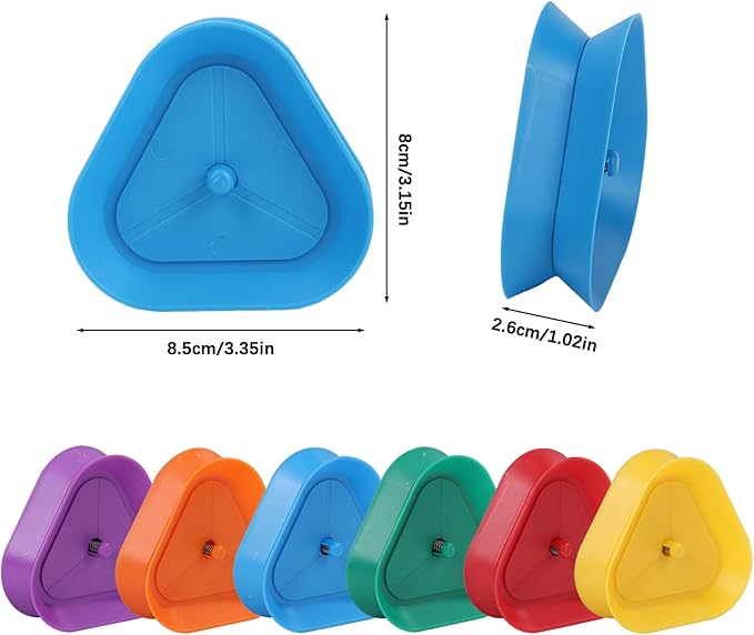 Playing Card Games Holder,6 Pack Triangle Shaped Hands-Free Playing Card Holder for Kids,Adults,Seniors,Poker Parties,Family Card Game Nights&Classroom Activities,6 Colors